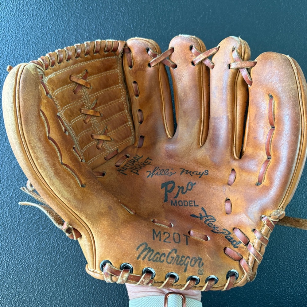 MacGregor Baseball Glove Kids Youth Willie Mays Pro Model M20T Leather Mitt - Picture 4 of 9